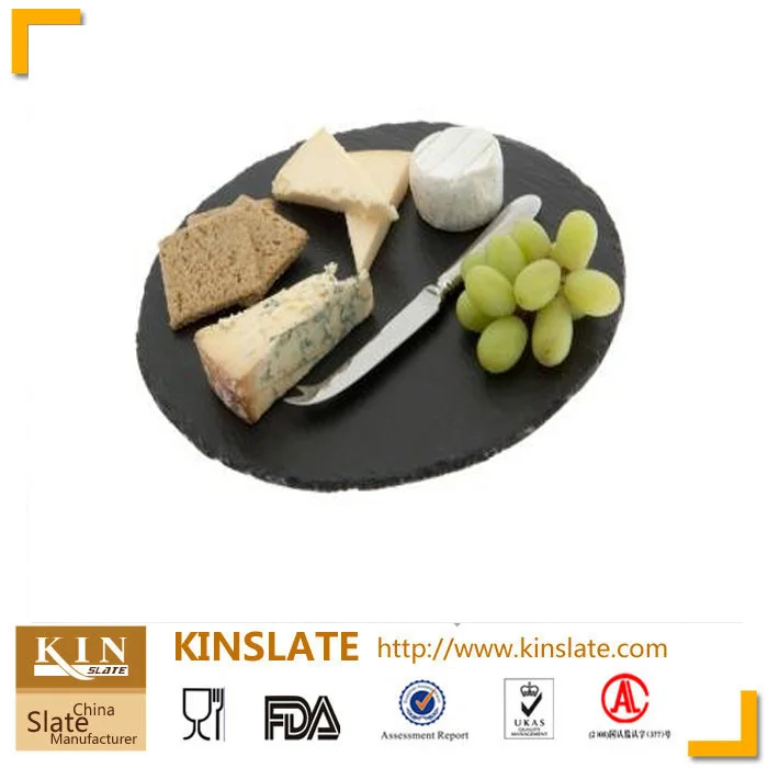 Chinese great round slate plate for tableware slate board