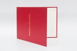 Custom certificate holder with hot stamped logo,leather certificate folder,diploma folder for school