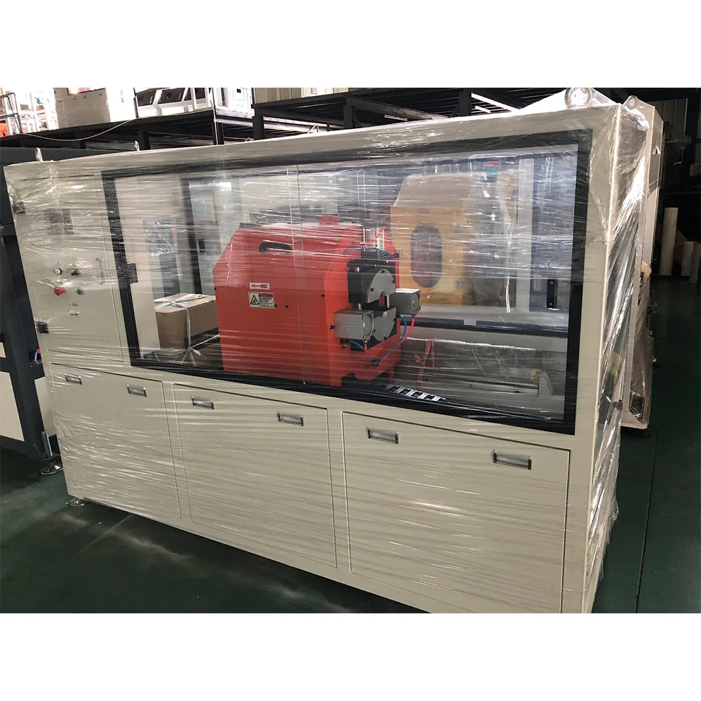 Straight / Beveling Pipe Cutter PVC PE HDPE Plastic Pipe No Dust Cutting Machine