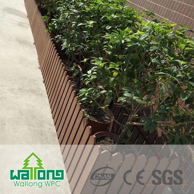 
Decorative WPC wood plastic composite garden fence and rails 