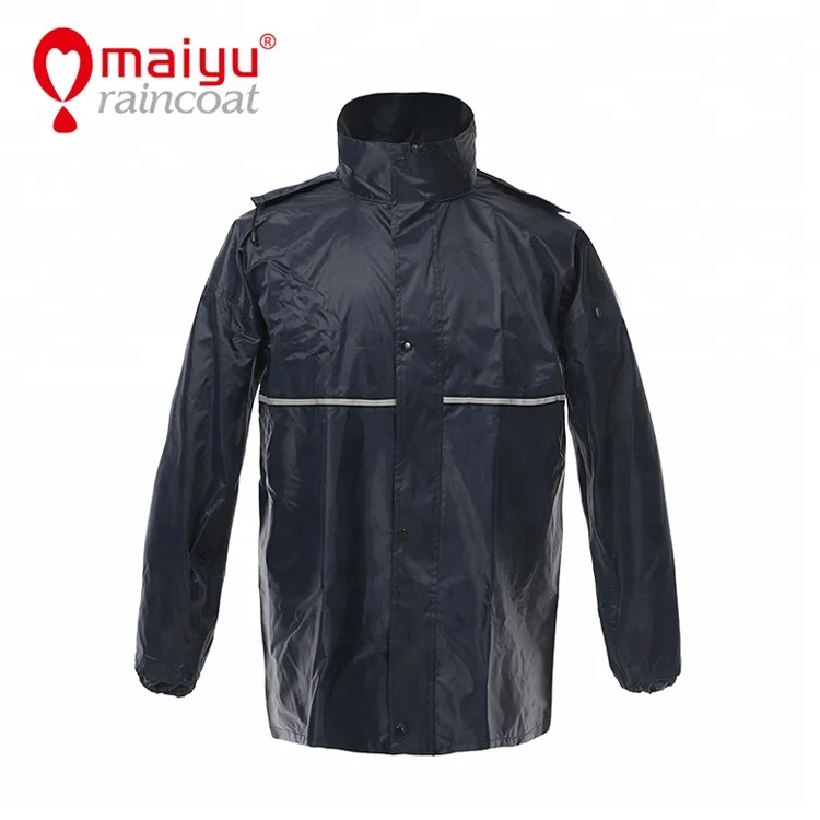 Maiyu fashion safety reflective reusable raincoat