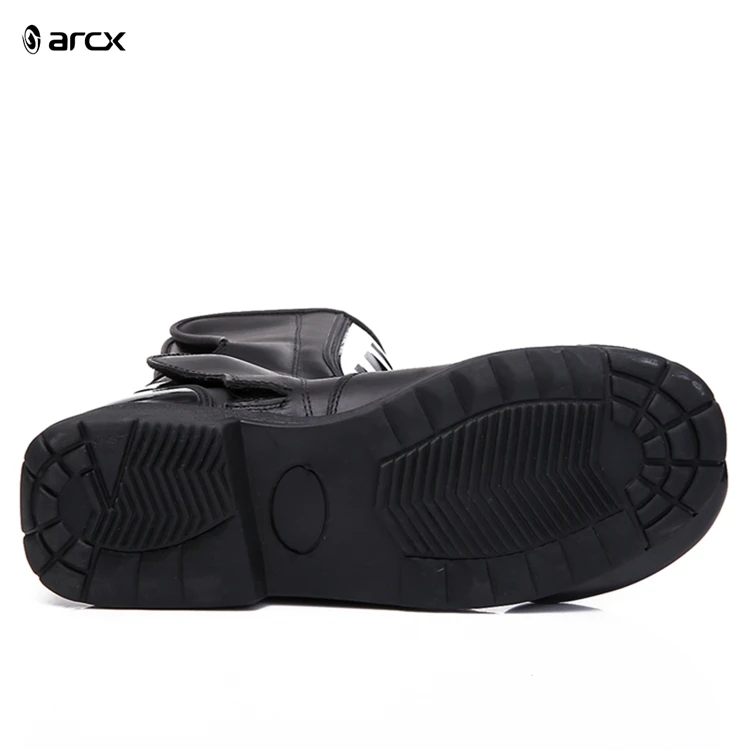 ARCX Men Leather Motorcycle Boots Professional Knee High Motorbike Racing Sports Shoes