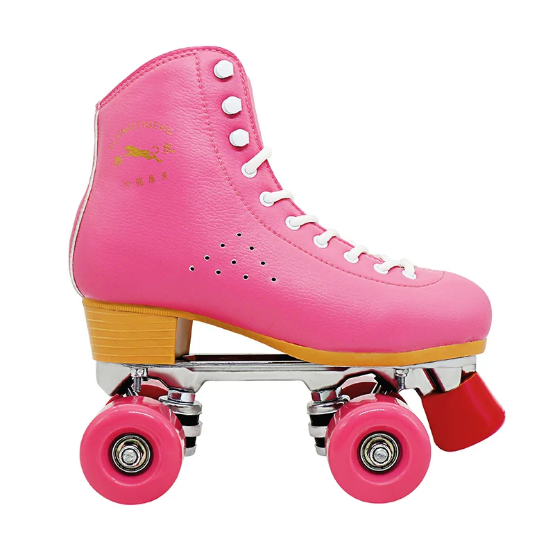 Plate Customize Colorful 4 Wheel Aluminum 58*32mm PU Cast Wheel Quad Skate Rental Rink Skating US 1- US 13 Boot Leather Dongguan