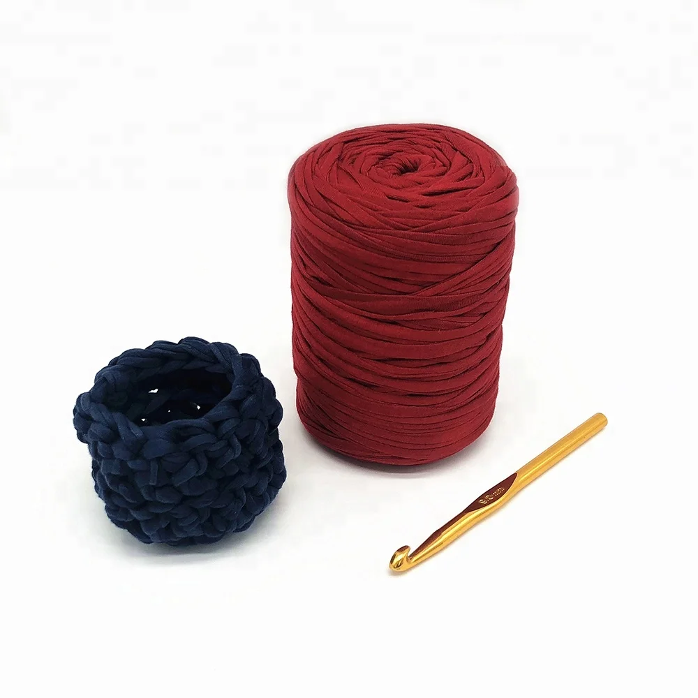 Spaghetti yarn in 100% cotton crochet yarn t shirt yarn