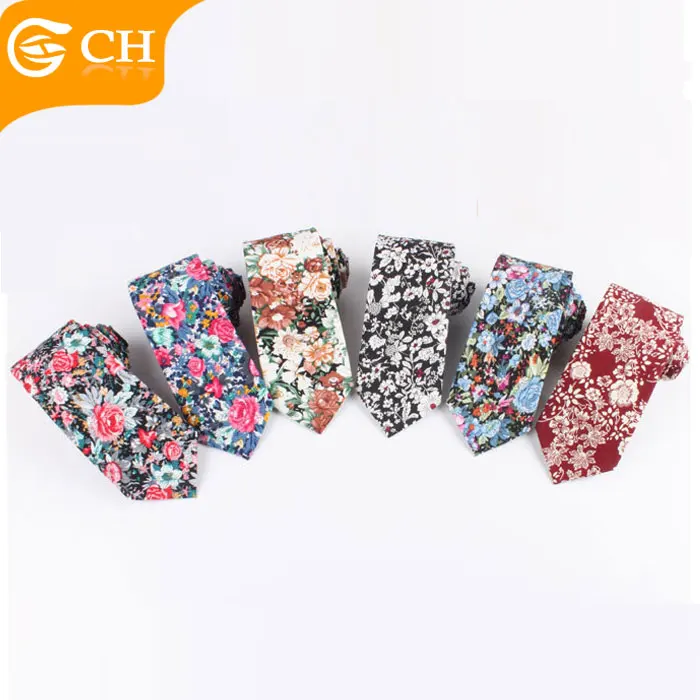 
 Оптовая продажа 100%, модные хлопковые разнообразные галстуки с цветочным принтом для мужчин  