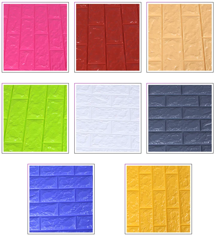 3D Mural Wallpaper brick 3D PE foam Brick Wall Paper