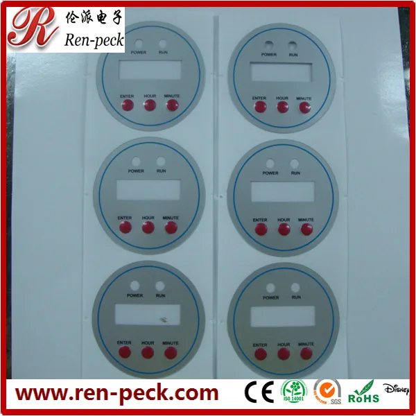 Professional manufacture supply keypad overlay with high quality