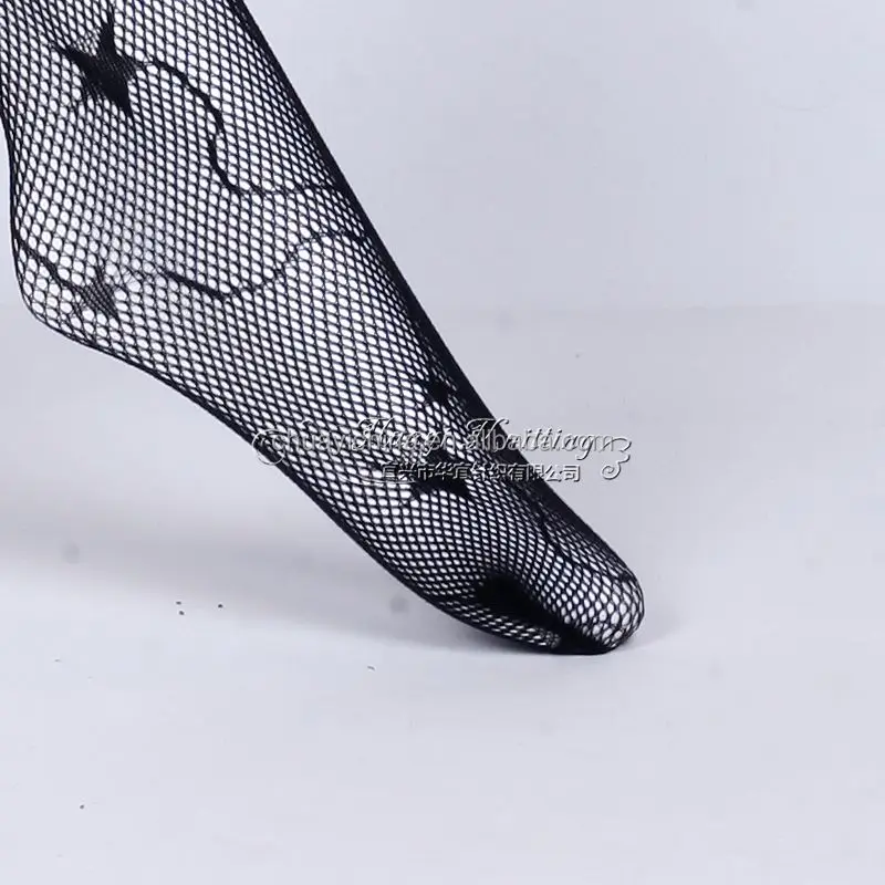 Five-star nylon+spandex black stockings full body suit