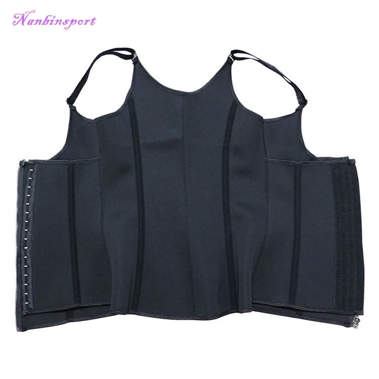 NANBIN Woman Workout Corset Private Label Women Waist Trainer Zipper Body Shaper Corset Neoprene Sauna Sweat Vest
