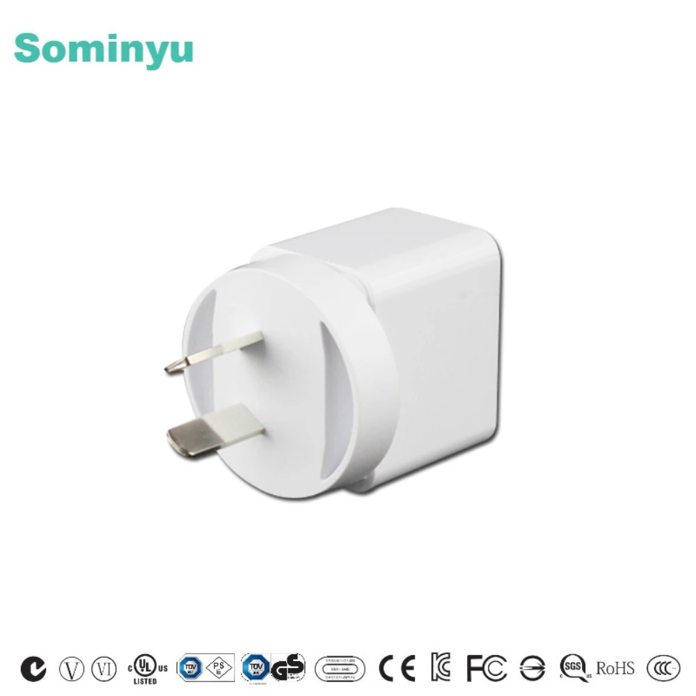 sominyu fast charging 5v 9v 12 QC3.0 wireless power adapter CE FCC pd charger for digital products