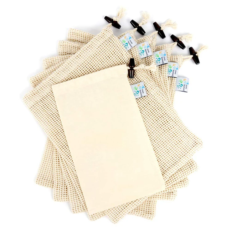 China Manufacturer Hot Sale Fashion Organic Canvas Cotton Mesh bag