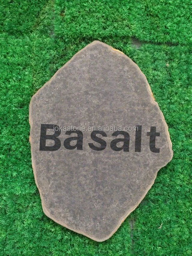 
excellent outdoor natural garden basalt stepping stone,black basalt paver for garden,basalto,basalte 