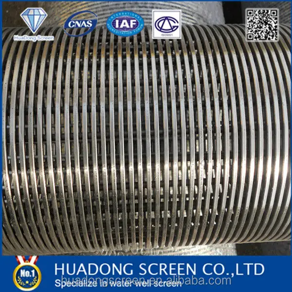 High Performance  Johnson V screen pipes/filtro criba ranura continua
