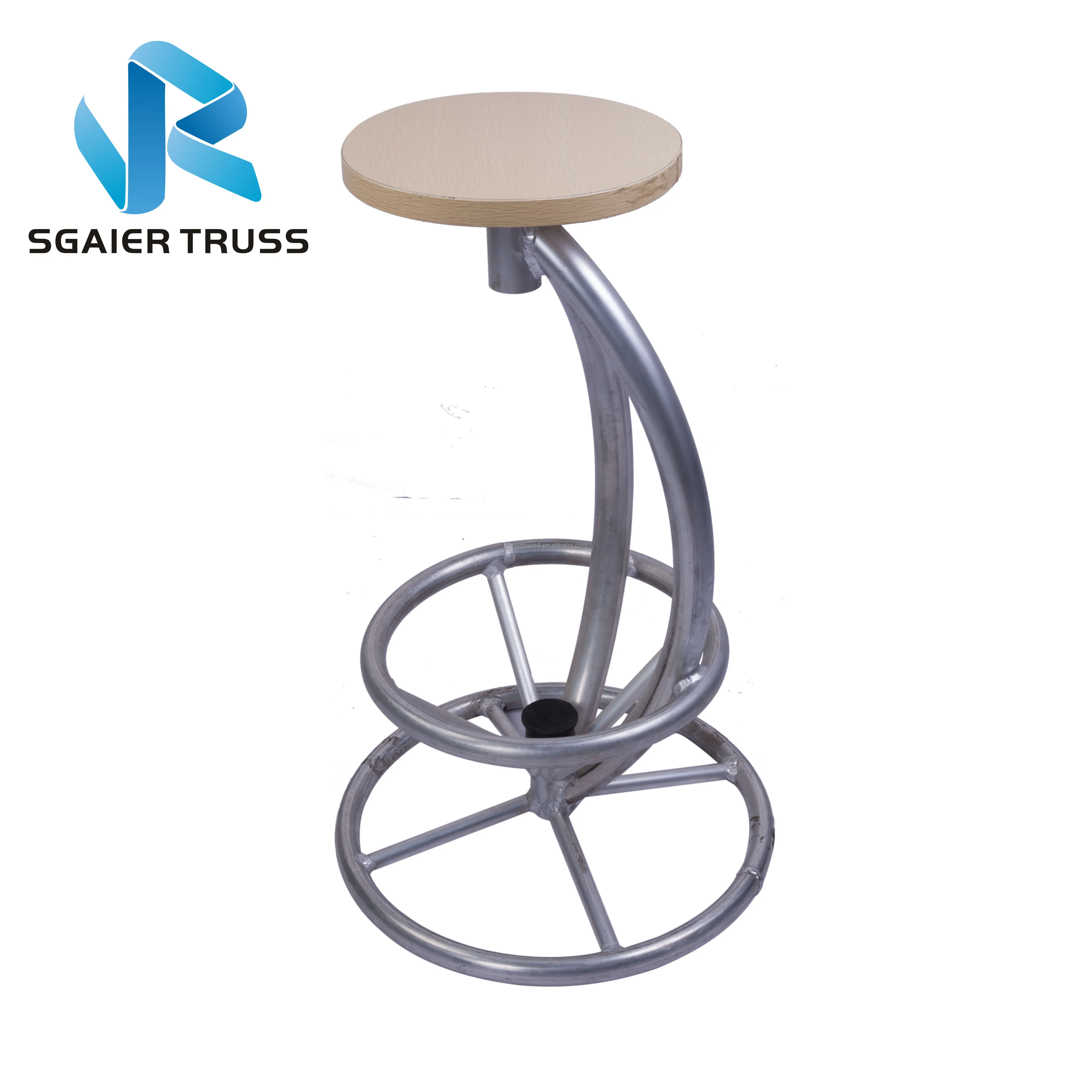 Sgaier truss stool with aluminum alloy and solid beech for the bar club furniture