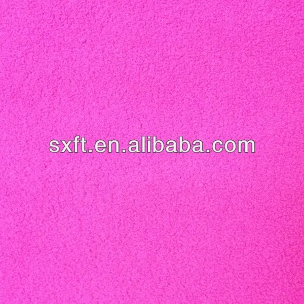 95% polyester 5% spandex knitted lycra micro polar fleece fabric