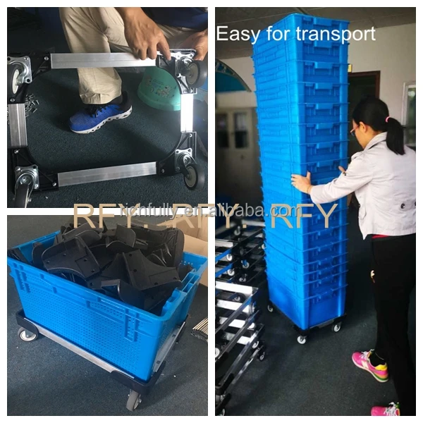 HOT SALE Aluminium Heavy Duty Dolly Trolley for logistic turnover box