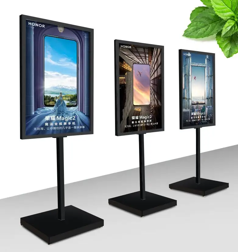 free standing metal display stand for advertising