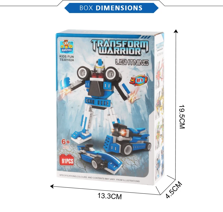 connecting blocks action robot warrior figures toys educational building learning game for fans playing