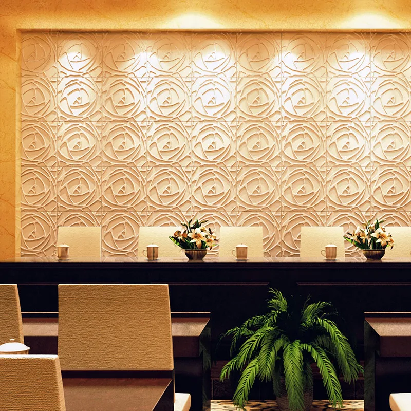 hotel interior wave design purple glitter wallpaper