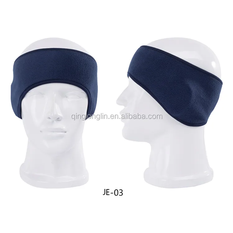 Custom Sport Hairband Fleece Windproof Elastic Winter Running or Bicycle or Motorcycle Headband with Ear Warmers