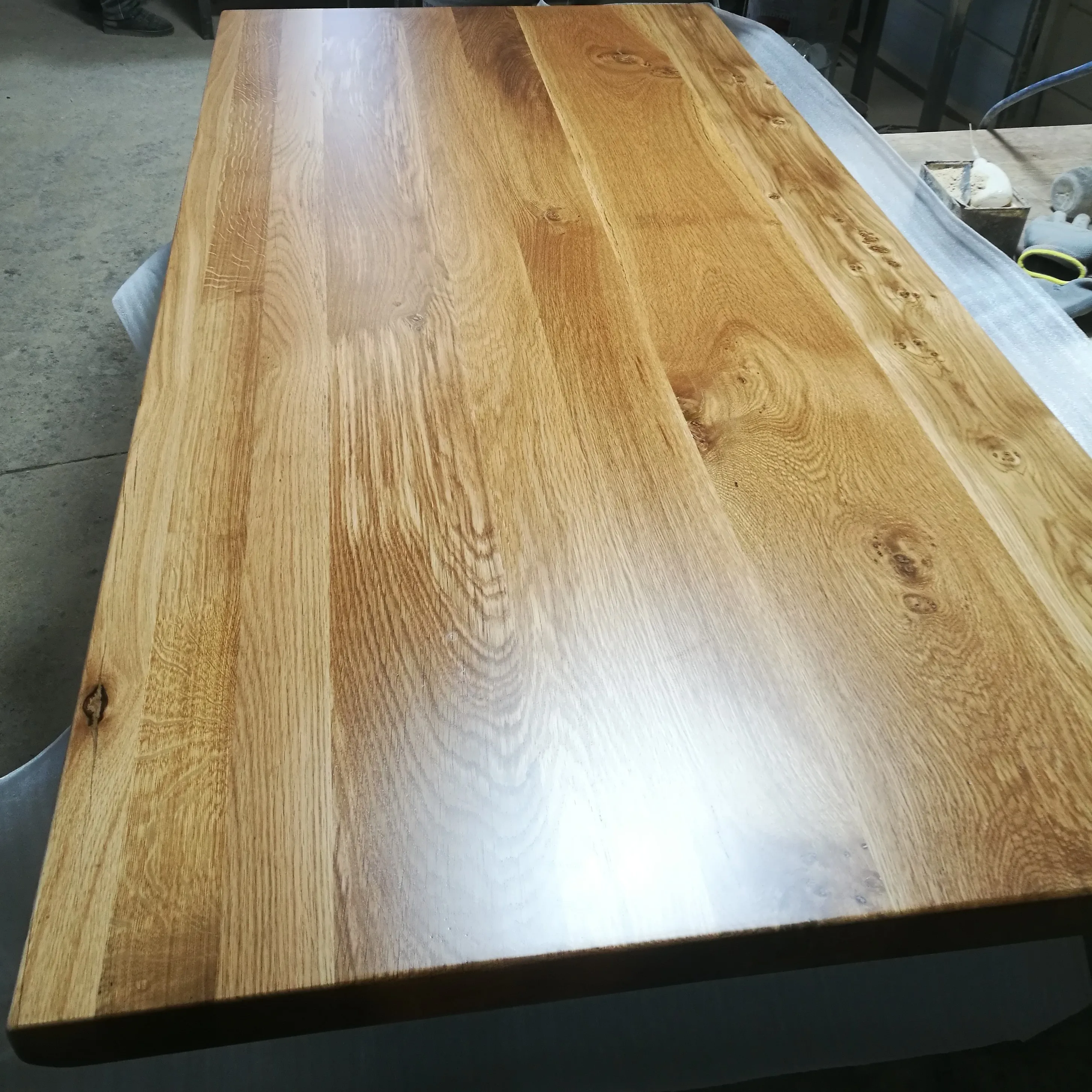 white oak live edge glue board/oak live edge panel/Live Edge Solid Stave board