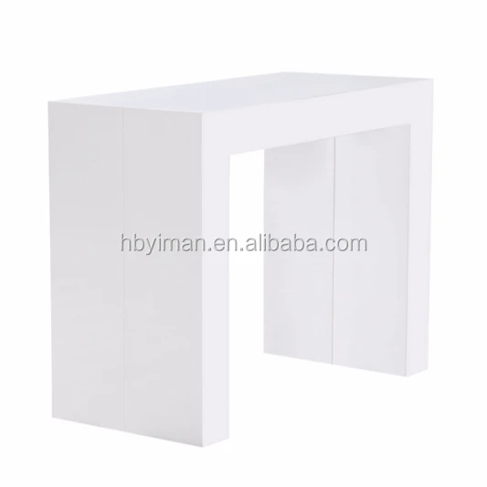 Современный обеденный стол EUTR с высоким блеском белый