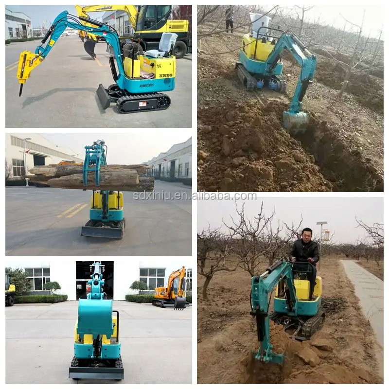 XINIU mini excavator XN08, small farm tractor, 0.8t mini excavator for sale