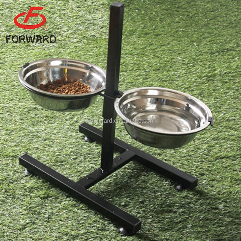 
Adjustable stainless steel dog bowl with stand for wholesale 