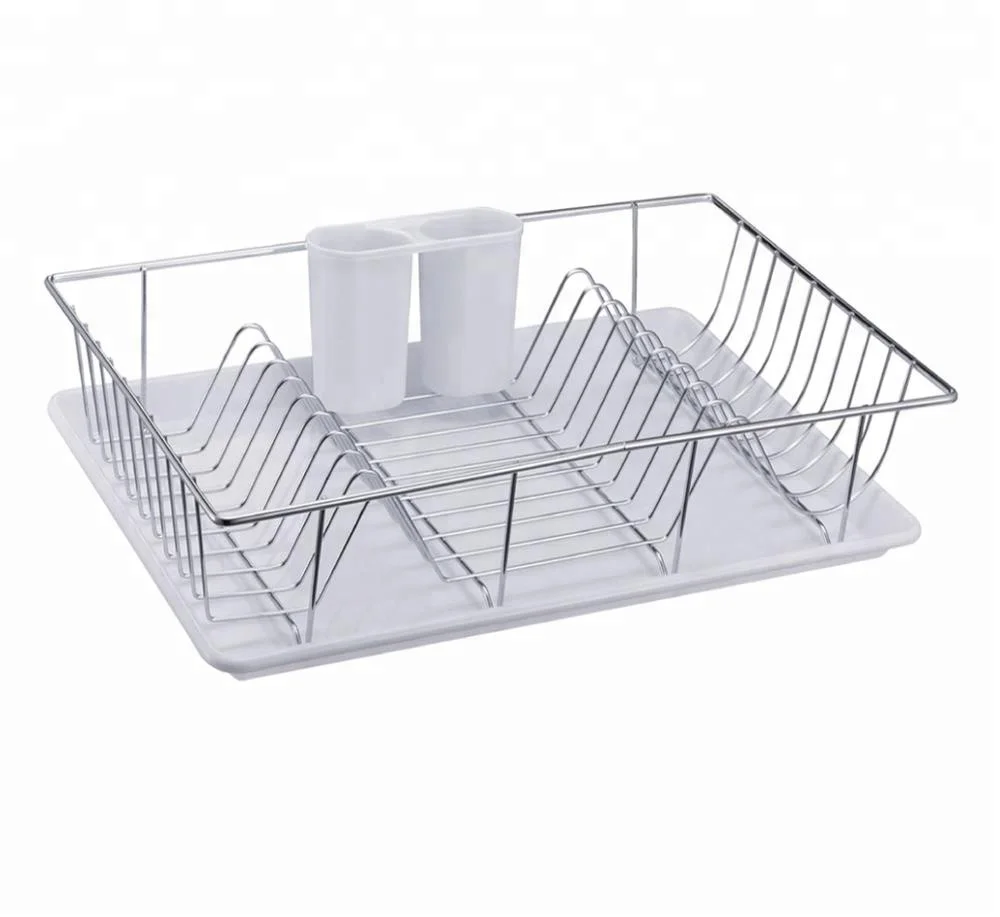 Green Stainless Steel Chrome Iron Kitchen Dish Rack Chrome Wire Dish Rack