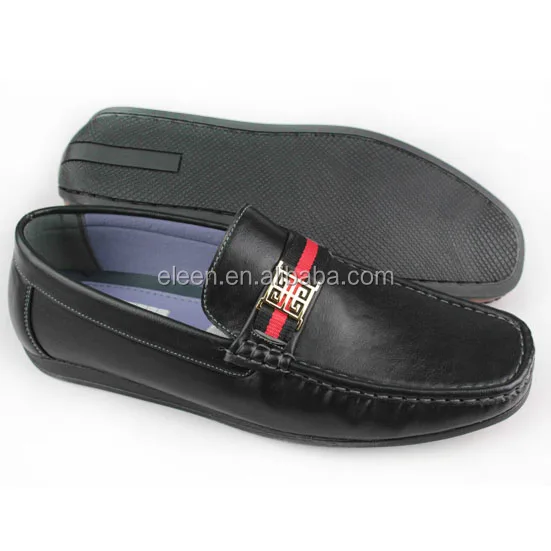 
fashion flat boat shoes black loafer shoes for man 