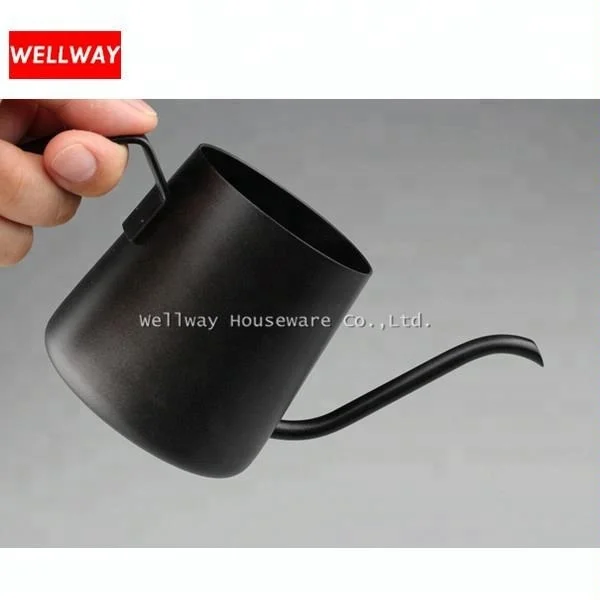 Long Narrow Spout Coffee Pot - 304 Stainless Steel with Hanging Ear Hand Blunt Pouring Over Gooseneck Kettle For Coffee And Tea