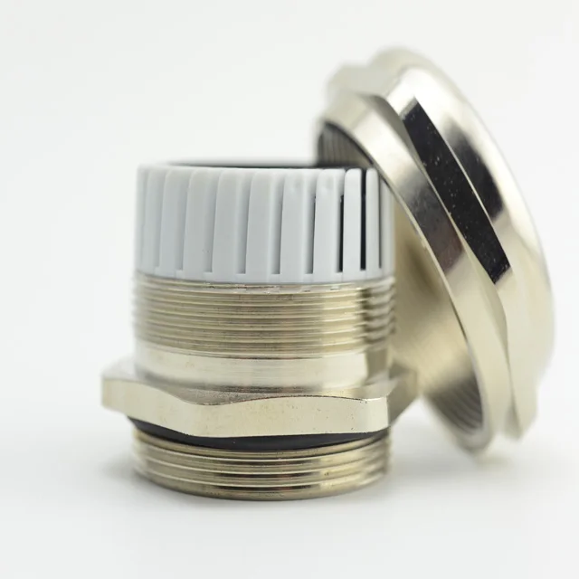 Удлиненная Метрическая резьба IP68 никелированная латунная металлическая кабельная втулка