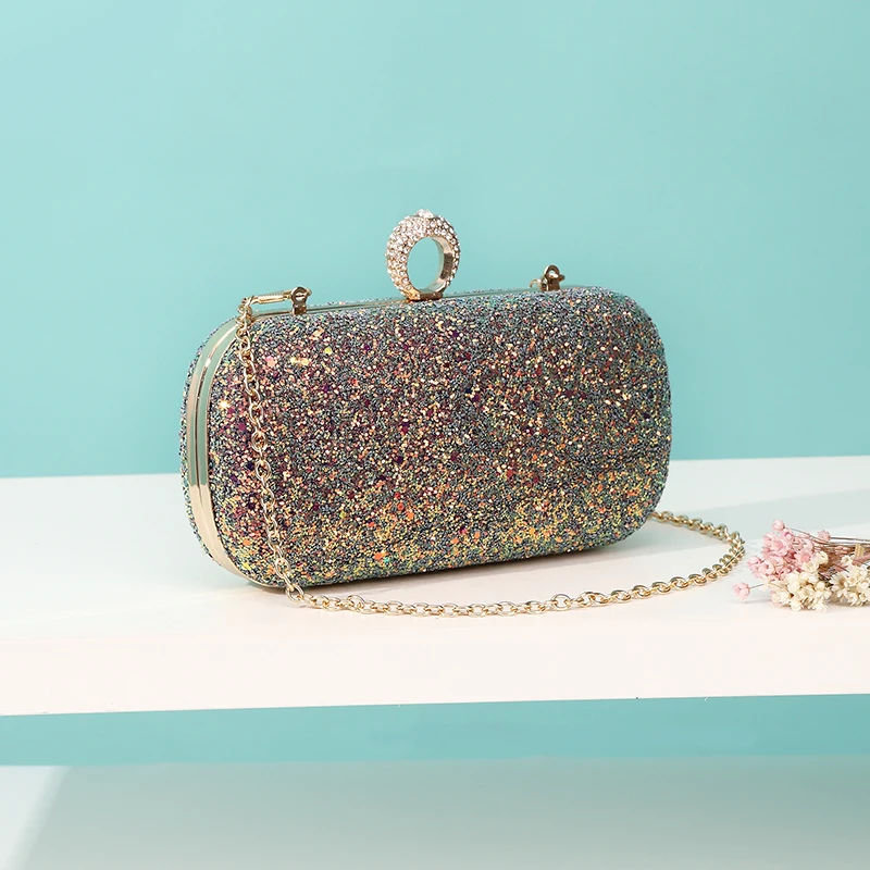 
Wholesale Shimmering All-Over Diamante Covered Party Clutch Evening Bag 