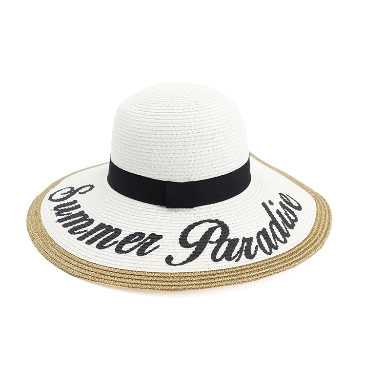 Летние спортивные сумки для путешествий Складная крышка пляж Письма складной оптом фермеров шляпа с широкими полями женские соломенные шляпы от солнца на заказ логотипом