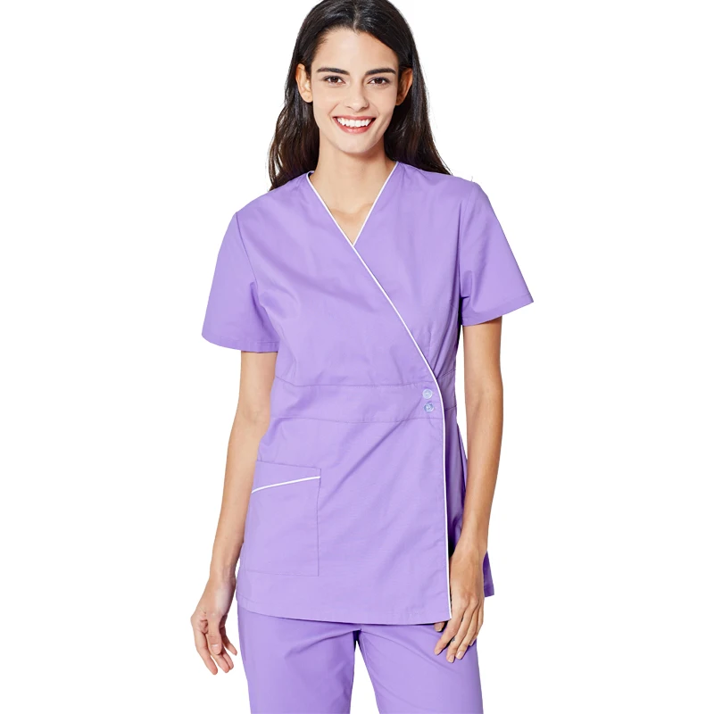 High Quality CVC fabric medical scrub suit for hospital spa salon