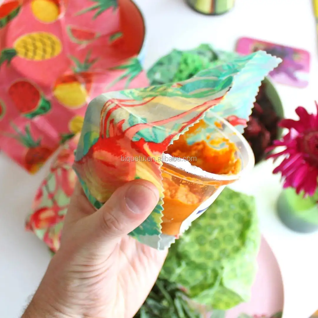 
Beeswax Food Wraps Organic Sustainable & Washable & Biodegradable 