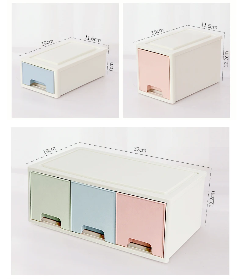 Multifunctional Plastic Desktop Computer Monitor Stand Riser with Drawers