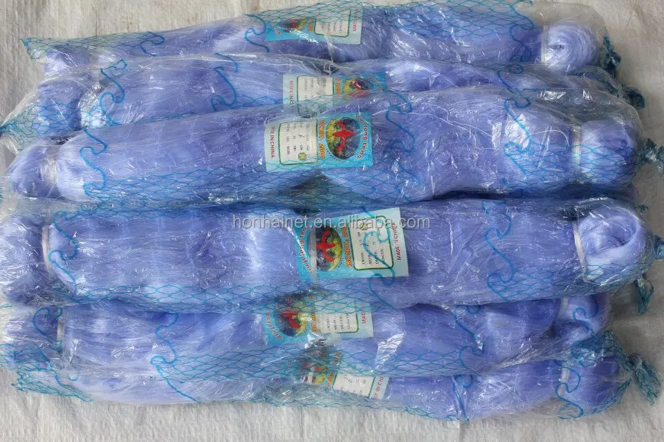 Nylon Monofilament fishing Net with blue color length 180 meters 0.12MM  75  MD 50  MD
