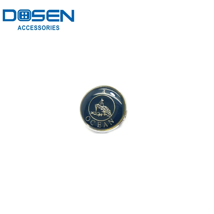 Clear Enamel Cap Covered Apparel Accessories  Denim Jeans Custom Logo Jacket Metal Clips Push Button