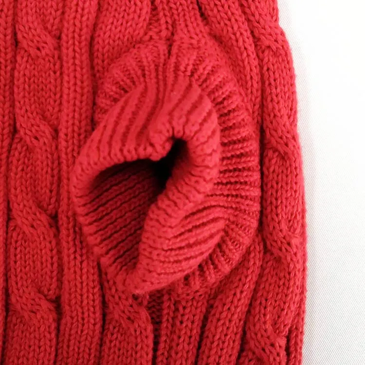 Customized Autumn Pet Jumper Clothing Plain Winter High Collar Cat Dog Clothes Soft Puppy Dog Knit Sweater