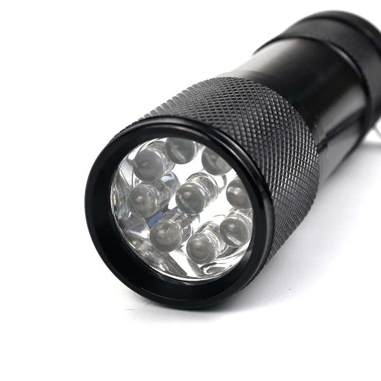 
Jialitte F126 OEM 3W Aluminum Alloy UV Torch 9 LED 3XAAA 365nm Black Light Flashlight 