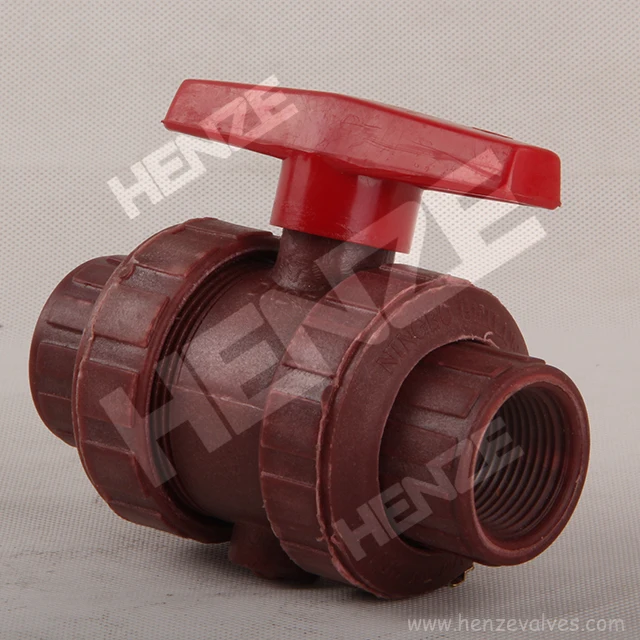 Plastic UPVC, CPVC, PPH, PVDF, FRPP Threaded Plastic Float Ball Valve