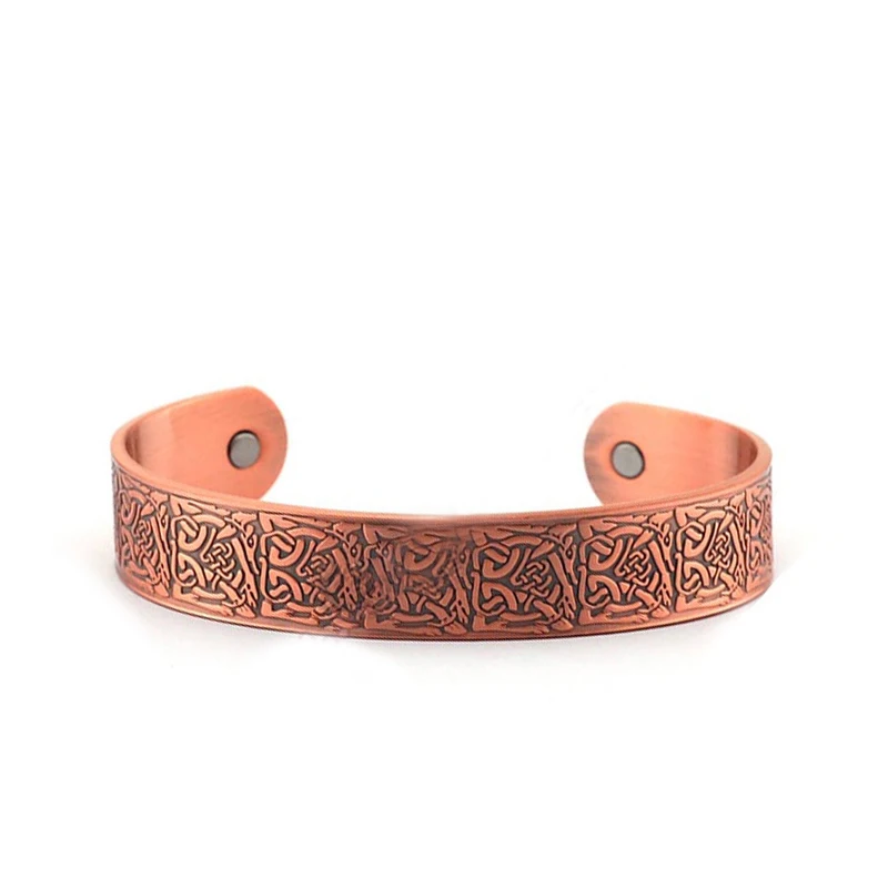Wholesale Custom Copper Adjustable Magnetic Therapy Bangle Bracelet