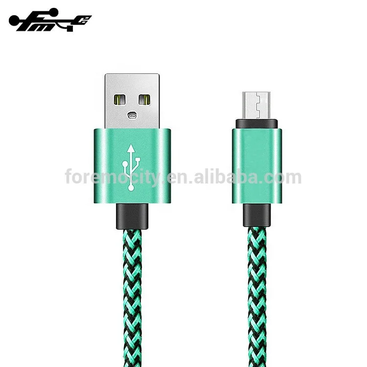 Hot wholesale nylon braided usb phone 2A charger cable