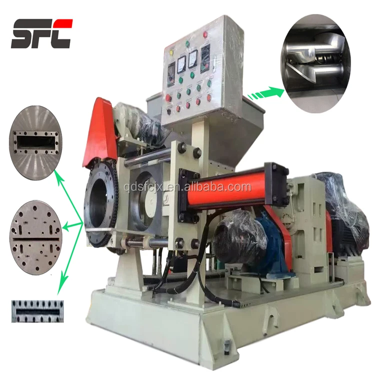 Double heads rubber strainer extruder