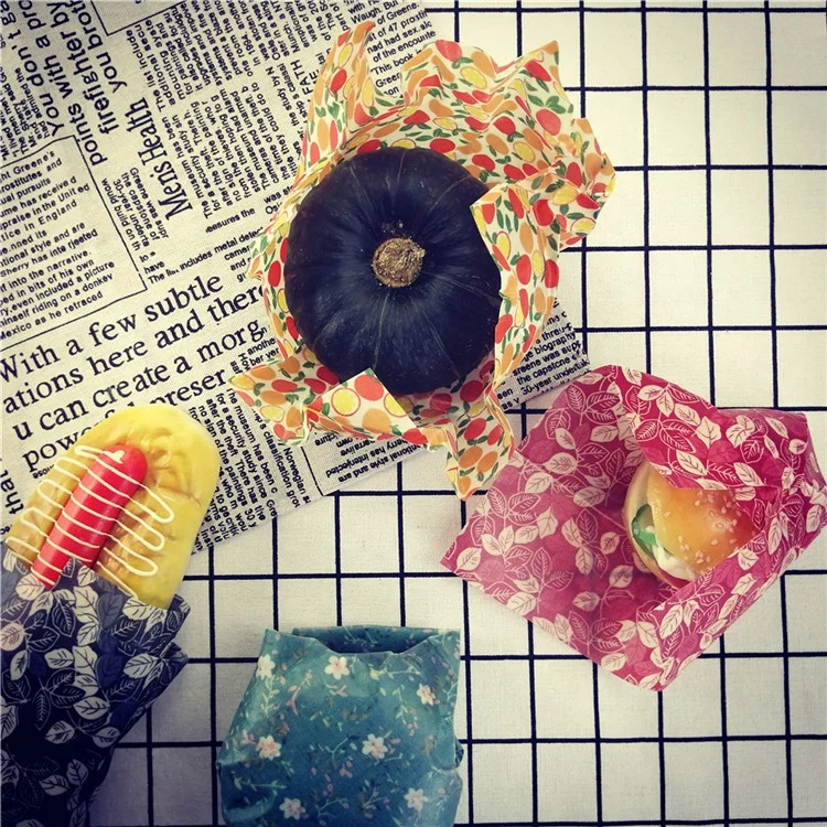 2022 Amazon Hot Sellers Sustainable Eco Friendly Products beeswax Fresh-keeping Cloth beeswax Food Wraps Beeswax wrap