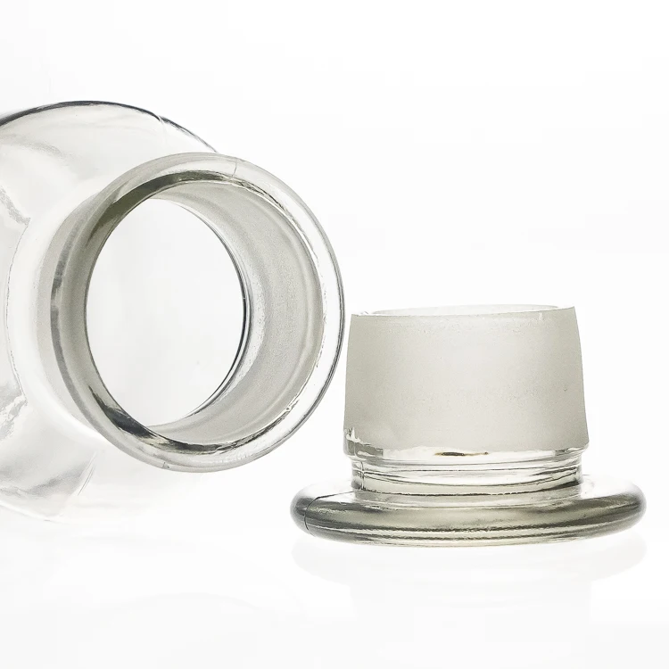 Pharmaceutical Bottles 500ml 500cc 18oz Clear Glass Round Shape Wide Mouth Reagent Bottle with Stopper