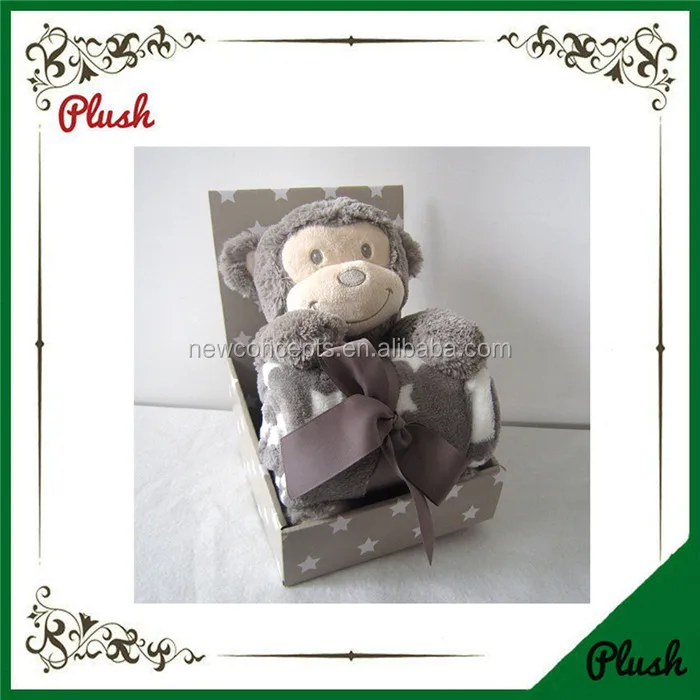 The popular gift for baby high quality hot sales plush soft toys with blanket