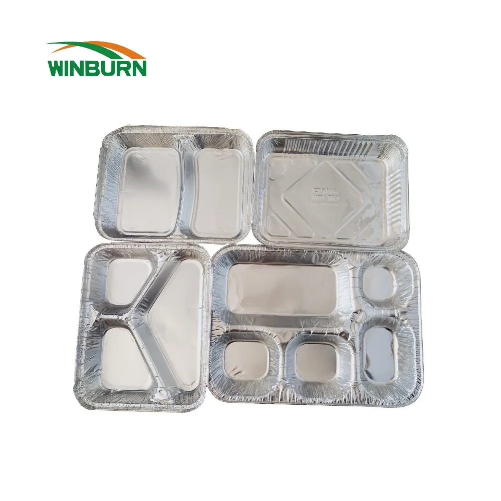 60-65mic fast food foil food container of different types