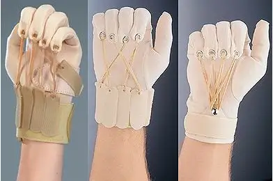 
Finger Training Exercise Glove, Finger Flexion Glove, Nylon Material With Natural Rubber Band And Magic Tape 